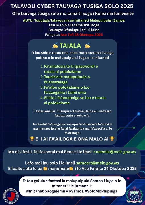 TALAVOU CYBER TAUVAGA TUSIGA SOLO 2025!✨